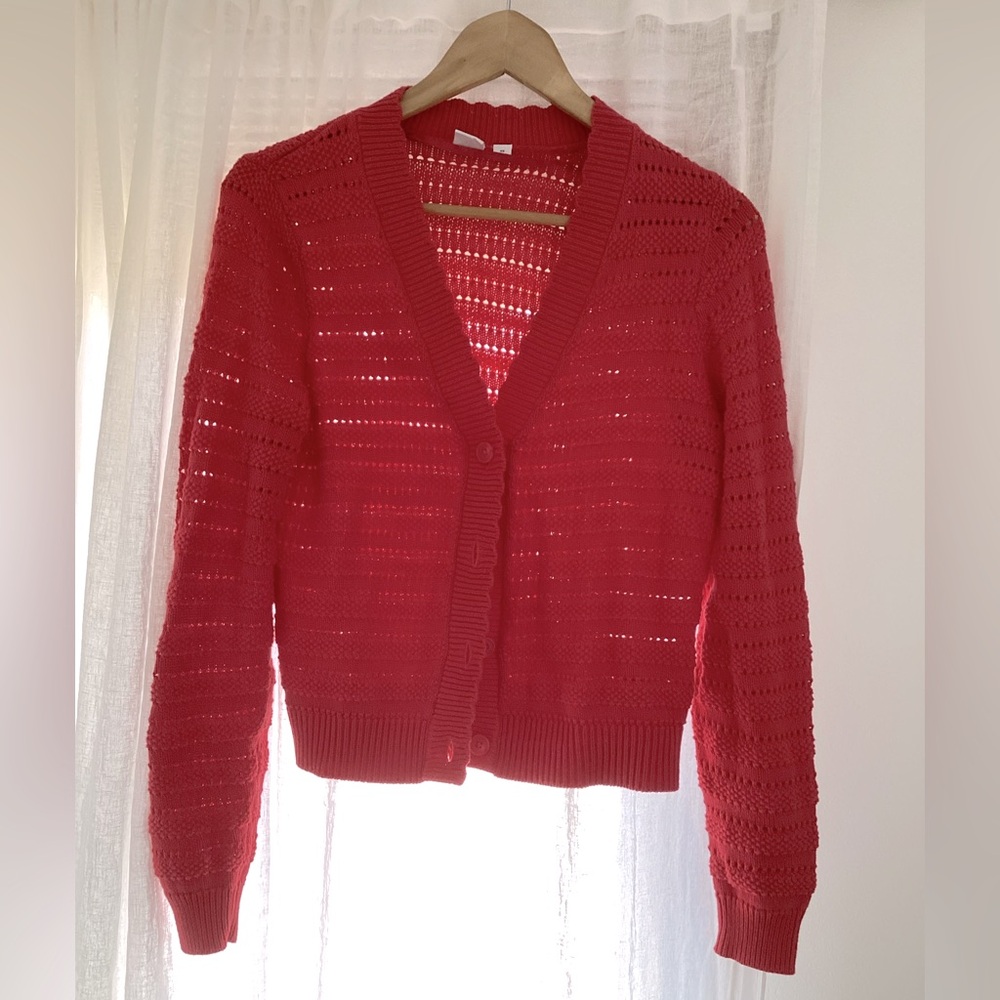 GAP Red Women's Cardigan - Picture 3 of 4